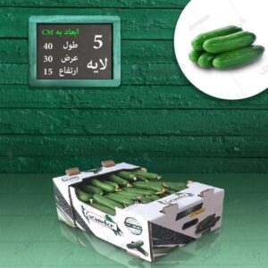 کارتن خیار لمینتی با طرح عمومی سفید و سبز