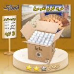 کارتن تخم مرغ 3 لایه قهوه ای درجه 2 درب باز